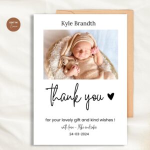 baby shower thank you card