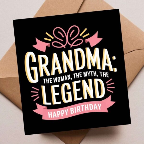 Birthday Message Card For Grandma