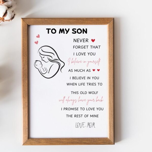 mom to son birthday card