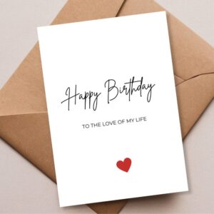 romantic text card for husband birthday