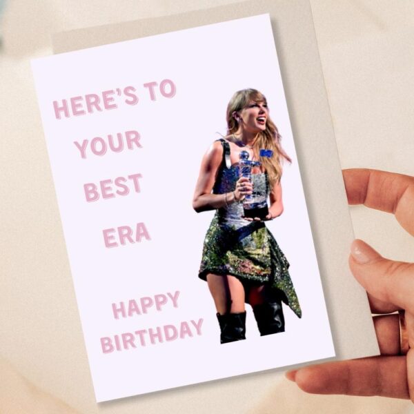 taylor swift life achiements birthday card