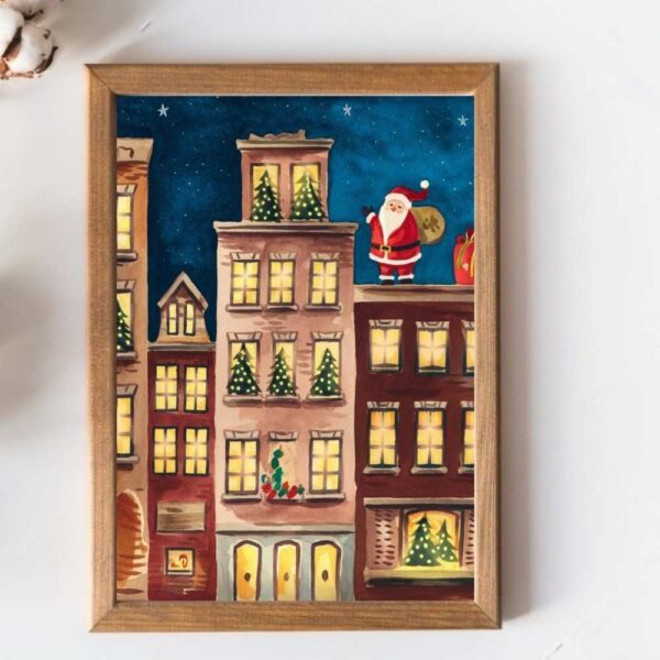 christmas greeting wall art